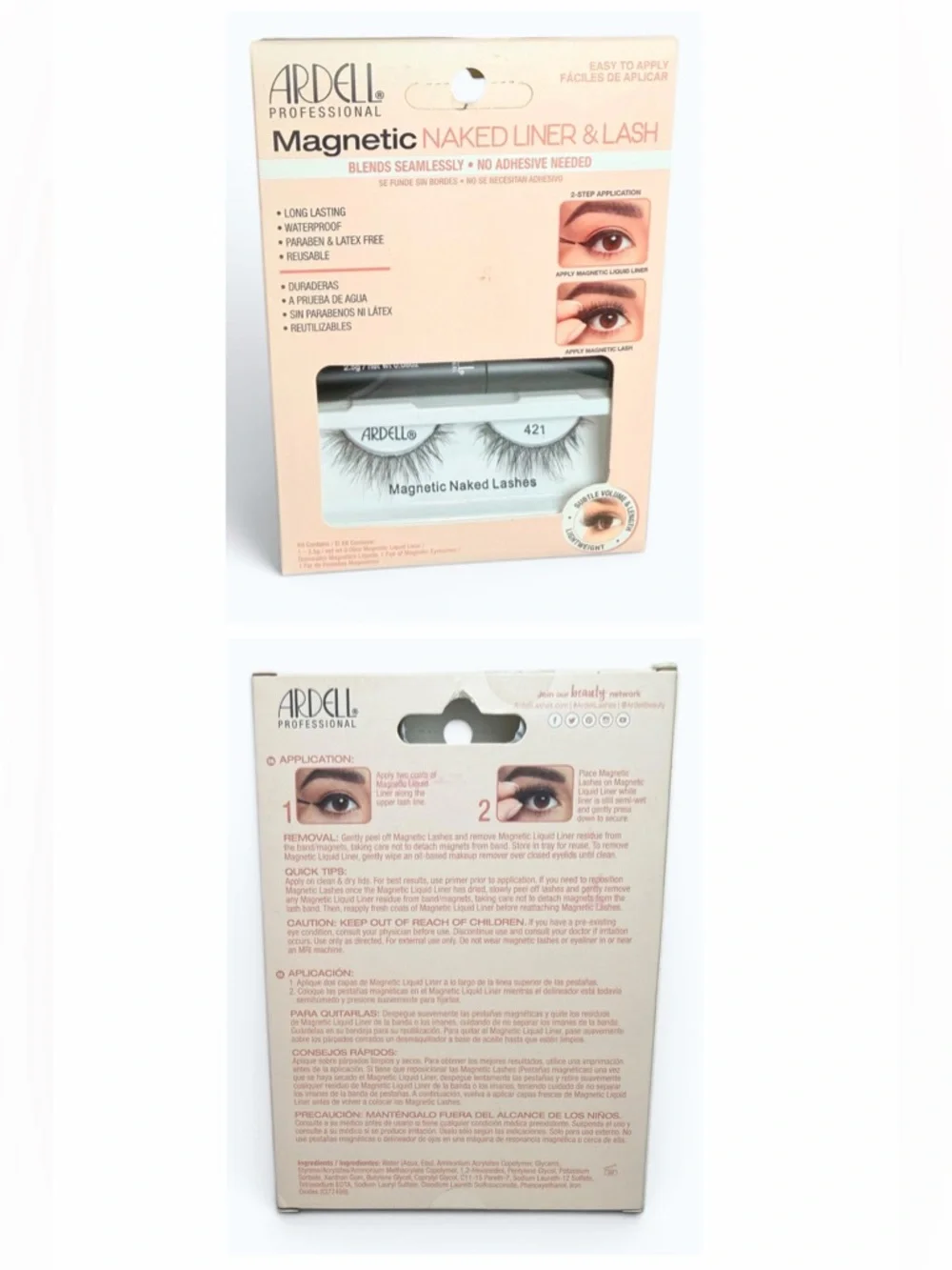 Ardell Magnetic Naked Liner & Lash Duo | Magnetic Eyeliner + Lash 421 & Naked